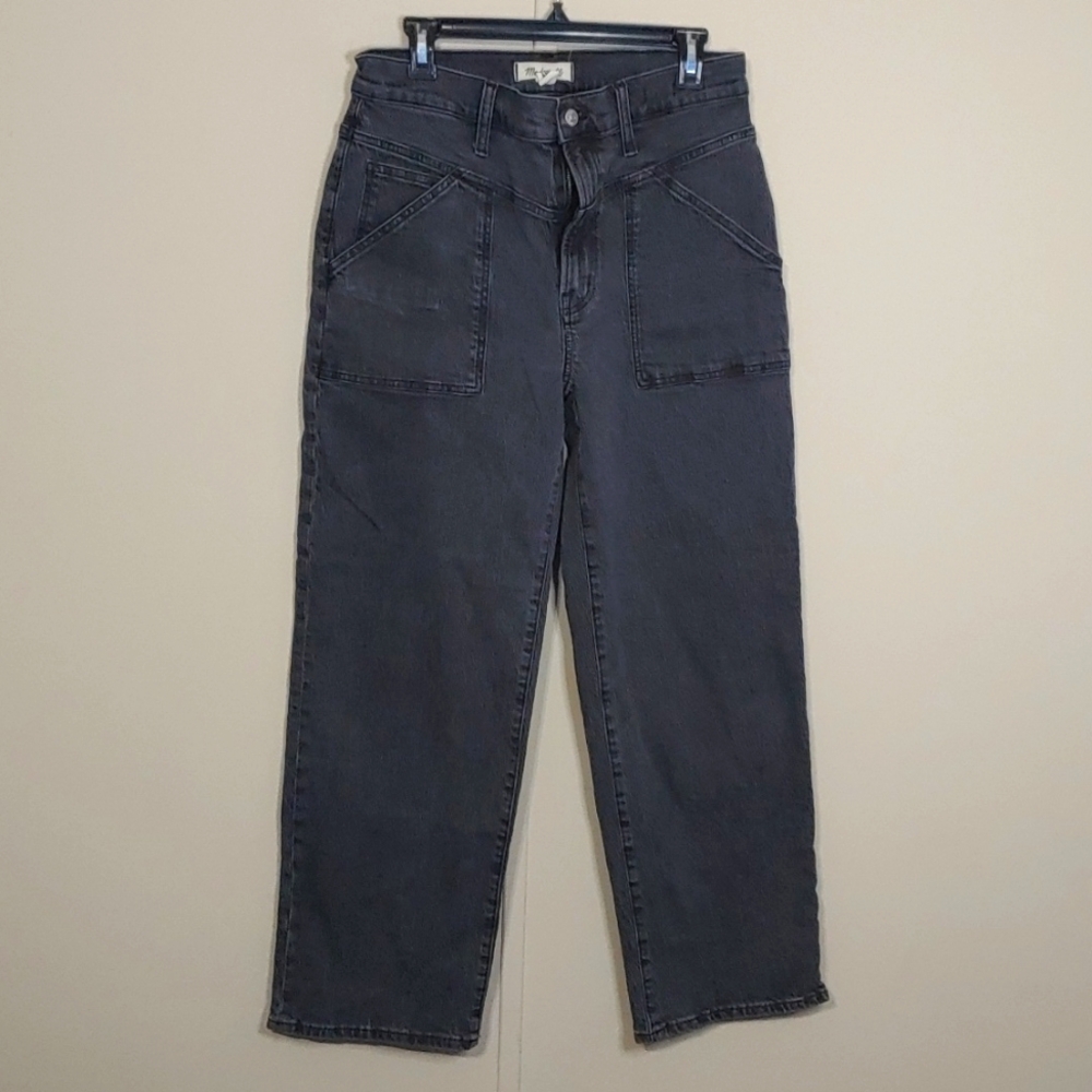 Madewell The Perfect Vintage Wide Leg Women's Black Denim Jeans Size 29
